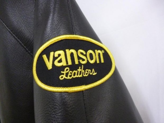 Vanson レザーレーシングジャケット ロゴワッペン
